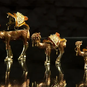 Camellos juego de 3 piezas, adorno de mesa