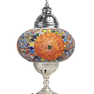Lámpara turca de cristal y Chaquira