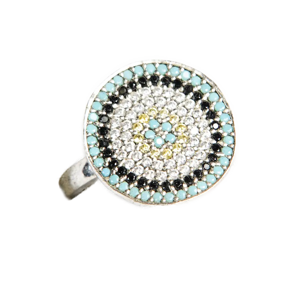 Dije de plata turca en forma de ojo turco