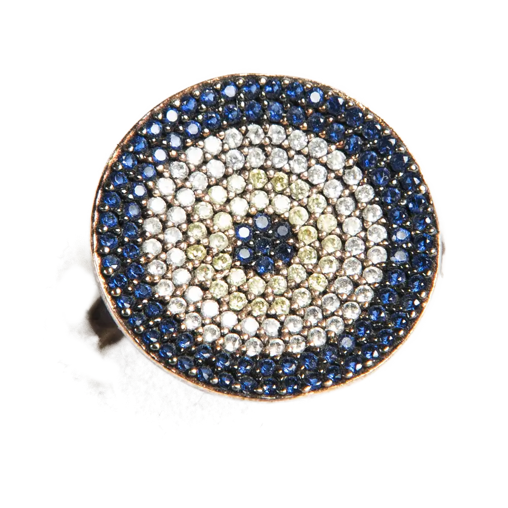 Anillo Shakiras circular Bordes tonos azules