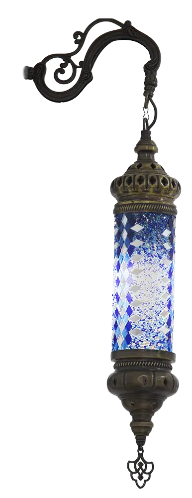 Candil azul para pared