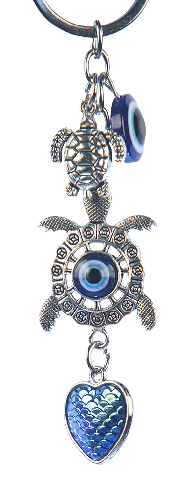 Ojo turco con tortugas y corazones