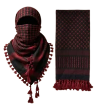 Shemagh (turbante palestino) Rojo y Negro