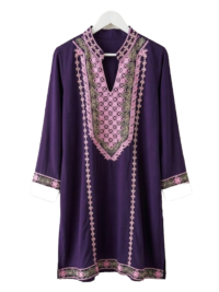 Kurti bordada elegante estilo indo-pakistaní