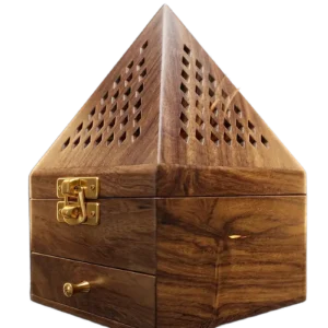 Incensario Piramidal de Madera Artesanal