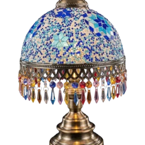 Lámpara azul de mesa