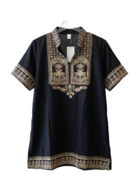 Blusa negra con dorado para dama