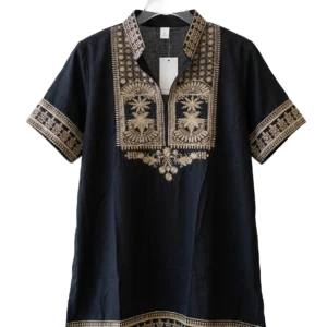 Blusa negra con dorado para dama