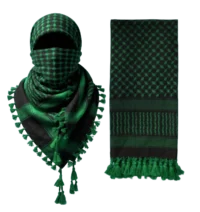 Shemagh (turbante palestino) negro y Verde